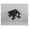 Plafonnier Marley Noir Mat 4x35W GU10 TRIO LIGHTING 802430432