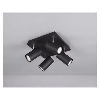 Plafonnier Marley Noir Mat 4x35W GU10 TRIO LIGHTING 802430432