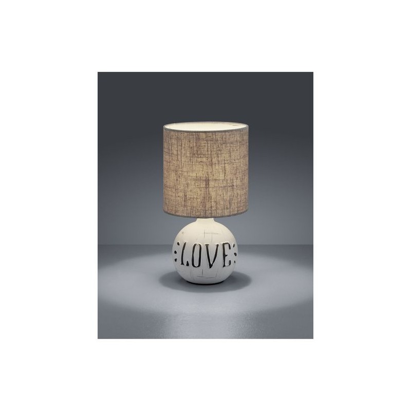 Lampe de table Esna Gris Love Cappucino 1x40W E14 REALITY R50661025