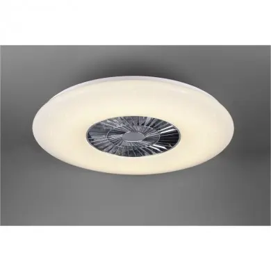 Ventilateur plafond sans pale apparente Visby Chromé 1x50W SMD LED REALITY R62402906