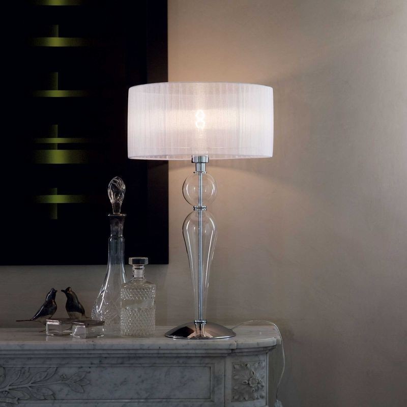 Lampe à poser design de table ronde led blanche - SOUFFLE D'intérieur -  Souffle D'intérieur