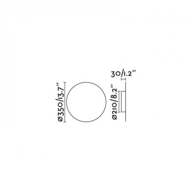 Applique Murale Tou Gris 1x8W LED FARO 01207