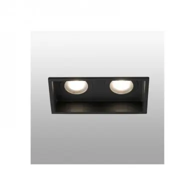 Encastré Intérieur Hyde Noir Carré 2x8W GU10 LED FARO 40125