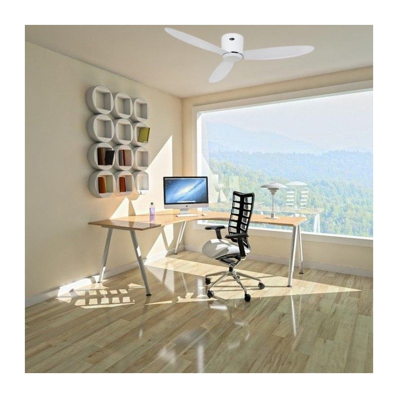 Ventilateur de bureau 2-en-1 avec pince, Blanc. Colour: white, Fr