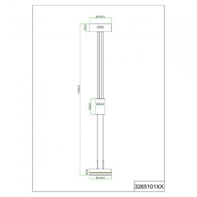 Suspension Franklin Laiton mat 1x9W SMD LED TRIO LIGHTING 326510108