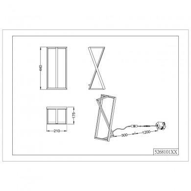 Lampe Edge Noir mat 1x9W SMD LED TRIO LIGHTING 526810132