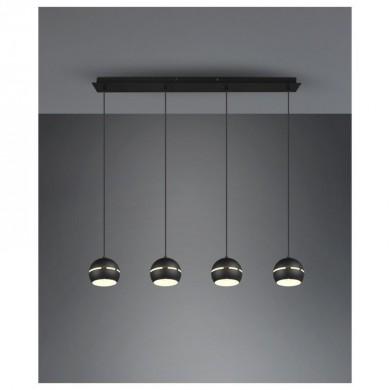 Suspension Boule Fletcher Noir mat 4x40W E14 TRIO LIGHTING 313300432