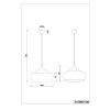 Suspension Chiron Laiton mat 1x40W E27 D45 TRIO LIGHTING 310890108