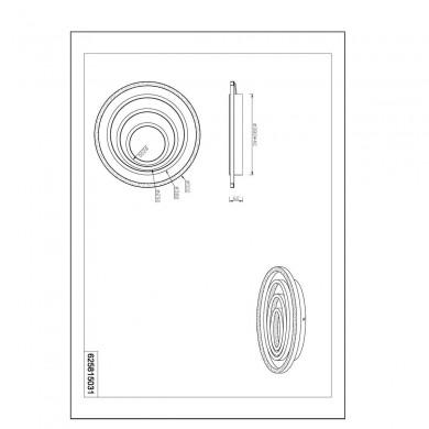 Plafonnier Kagawa Blanc mat 1x40W LED TRIO LIGHTING 625815031