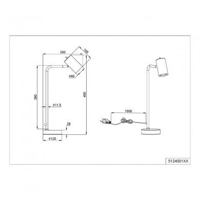 Lampe Marley Nickel mat 1x5W GU10 TRIO LIGHTING 512400107