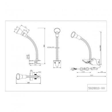 Lampe flexible Flexo Aluminium 1x18W E14 TRIO LIGHTING 5028010-47