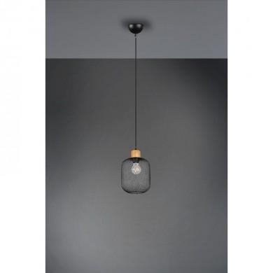 Suspension Industrielle Calimero Noir mat 1x40W E27 D18 TRIO LIGHTING R30561032