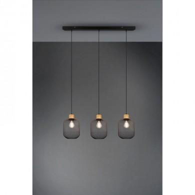 Suspension Industrielle Calimero Noir mat 3x40W E27 TRIO LIGHTING R30563032