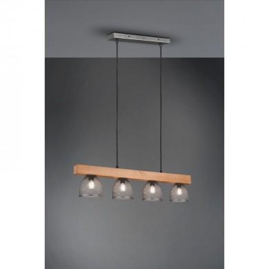 Suspension Industrielle Cestino Nickel antique 4x28W E14 TRIO LIGHTING R30704067