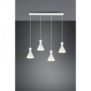 Suspension Enzo Blanc mat 4x28W E27 TRIO LIGHTING R30784031