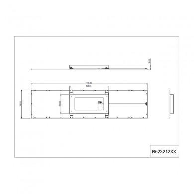 Plafonnier Alpha Noir mat 1x34W SMD LED L119,5 TRIO LIGHTING R62321232