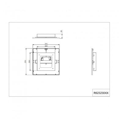 Plafonnier Alpha Noir mat 1x13,5W SMD LED TRIO LIGHTING R62323032