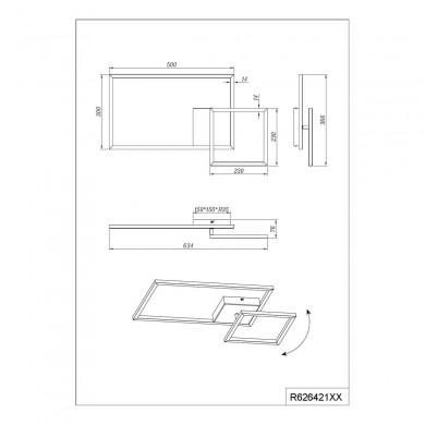 Plafonnier Padella Noir mat 1x25W SMD LED TRIO LIGHTING R62642132