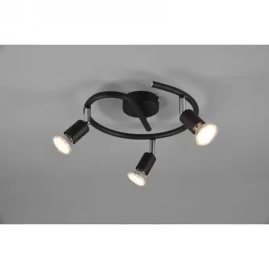 Plafonnier Paris Noir mat 3x35W GU10 TRIO LIGHTING R80913932