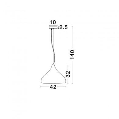 Suspension BENICIO Blanc LED E27 1x12 W L42 NOVA LUCE 8809102