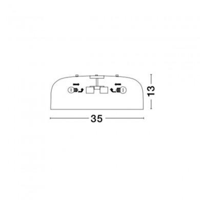 Plafonnier PERLETO Blanc Mat LED E27 2x10 W NOVA LUCE 826806