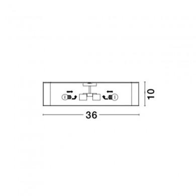 Plafonnier RAGU Blanc Mat LED E27 4x10 W L36 NOVA LUCE 866601