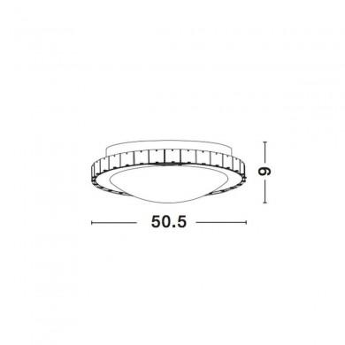 Plafonnier PALERMO Chrome LED E27 4x12 W NOVA LUCE 7311403