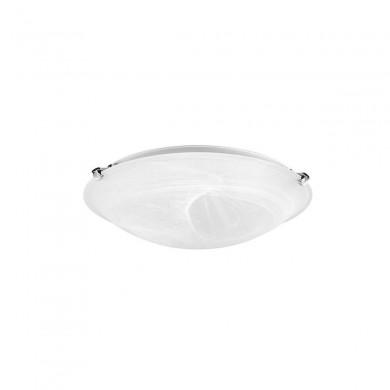 Plafonnier GIORNO Albâtre & Chrome LED E27 2x12 W NOVA LUCE 605802