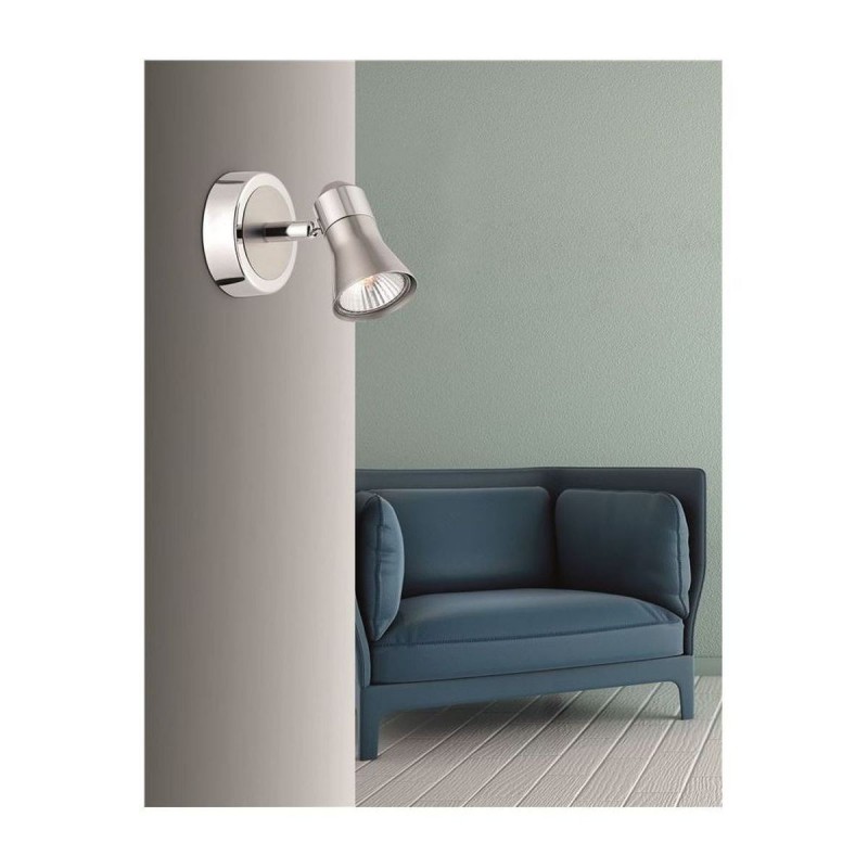 Applique Murale GALERIA Nickel Satiné & Chrome LED GU10 2x5 W NOVA LUCE 663001