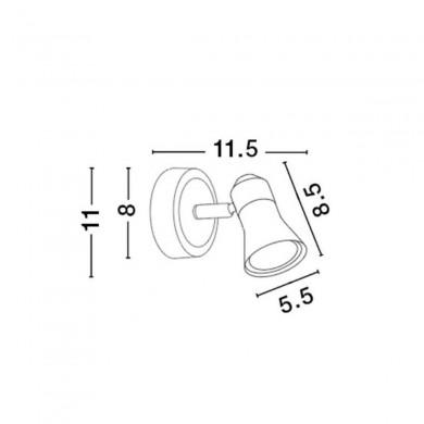 Applique Murale GALERIA Nickel Satiné & Chrome LED GU10 2x5 W NOVA LUCE 663001