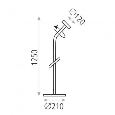 Lampadaire Corvus 1x7.5W LED Noir ACB H3945000N