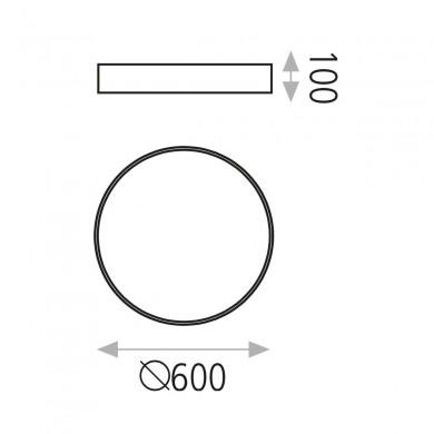 Plafonnier Plat Isia 1x55W LED Blanc ACB P345363BTWAP