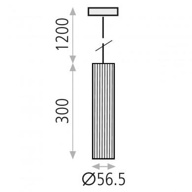 Suspension Modrian 1x8W Or Noir ACB C3951080O