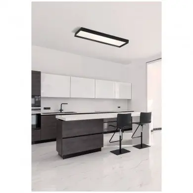 Plafonnier Plat Munich 1x55W LED Noir 3000K ACB P3759120N