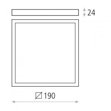 Plafonnier Roku 1x18W LED Blanc 4000K ACB P343631B