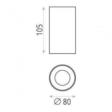 Plafonnier Soul 1x8W Noir ACB P37920N