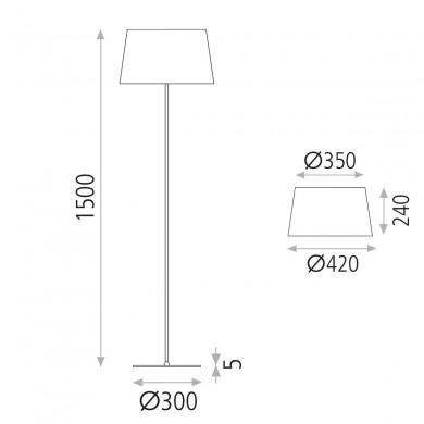 Lampadaire Stilo 1x15W Noir ACB H8202080N