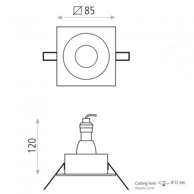 Encastré Velt 1x8W Blanc ACB P36781B