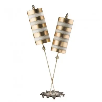 Lampe Nettle Luxe 2x60W Feuille D'Or Taupe ELSTEAD LIGHTING FB NETTLELUX G TL