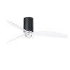 Ventilateur Plafond Mini Tube Fan LED 128cm Noir brillant transparent FARO 32040-10