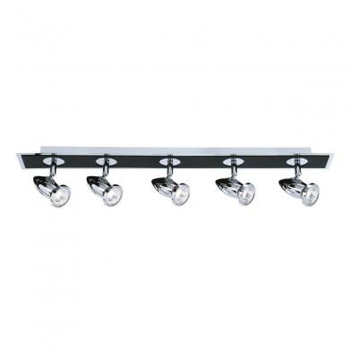 Plafonnier Comet 5x35W GU10 Chrome Noir SEARCHLIGHT 7495