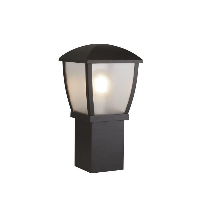 Borne Lumineuse Extérieur Seattle 1x40W E27 Pc Givré Noir H450 SEARCHLIGHT 6591-450