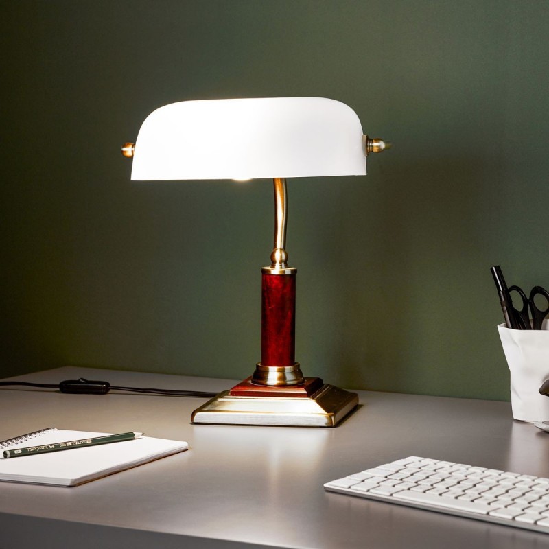 Lampe de table sans fil pour banquier, lampe de bureau de