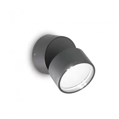 Applique Extérieur Omega Round 1x7W LED Anthracite 3000K IDEAL LUX 285450