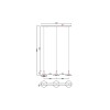 Suspension Orion 1x24W Noir Laiton Blanc MANTRA 7475