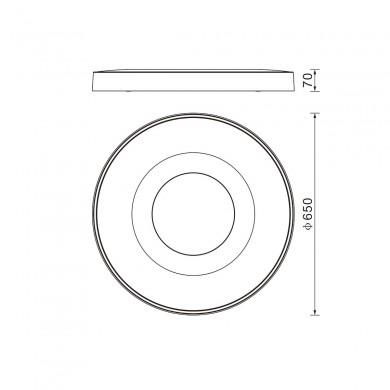 Plafonnier Coin Round 1x100W Blanc MANTRA 7560