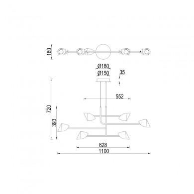 Suspension Capuccina 1x45W Blanc MANTRA 7571