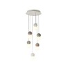 Suspension Galaxia 6x20W E27 LED Ciment Blanc Noir Rond MANTRA 7622