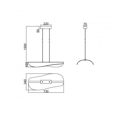 Suspension Bianca 1x40W Blanc MANTRA 7766