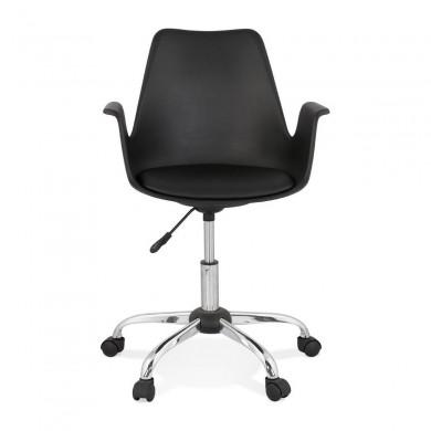 Fauteuil De Bureau Pawa Noir Chromé  OC00580BLCH